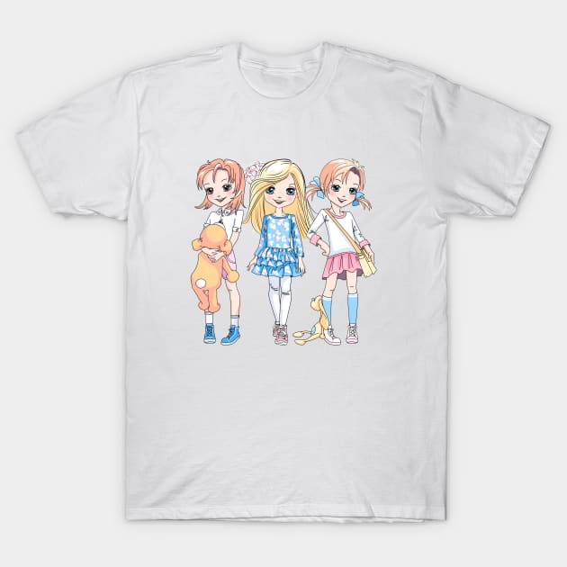 SET of cute baby girls T-Shirt by kavalenkava